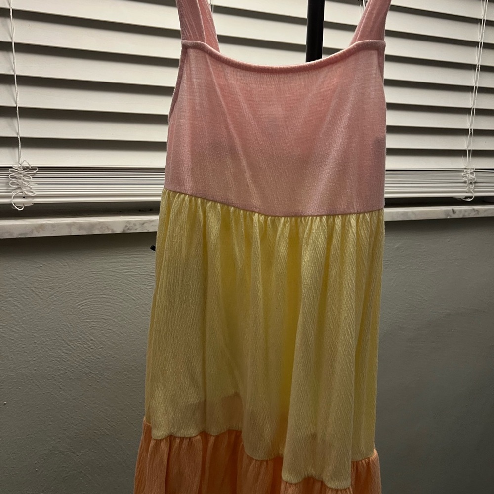 Carter's Pink and Yellow Tiered Dress